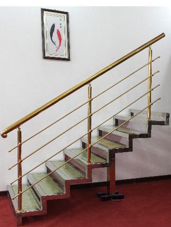 gold stainless steel handrail