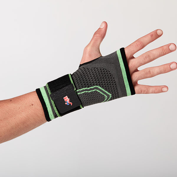 Knitted Palm Support with Spandex Satin Stripe