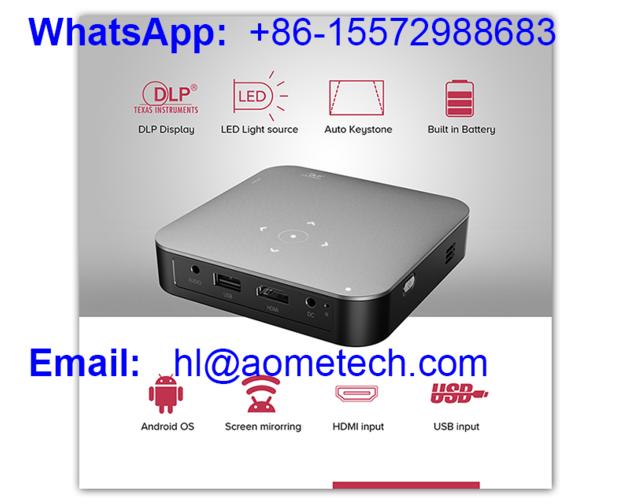 S200 mini led video projector wireless for phone Android 7.1 OS DLP portable proyector home theater