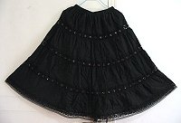 Bohemian BEADED Skirt Tier Lace