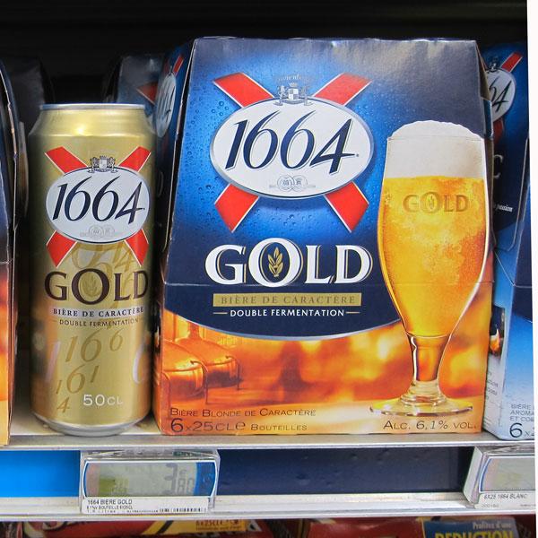 KRONENBOURG 1664 GOLD , Rose, BLANC Beer
