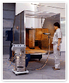 Powder coating spray booth