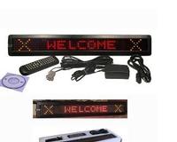 1 line indoor programmable thin led screen, remote control P7.62 LED message text Sign 7*80 66*3.5*9
