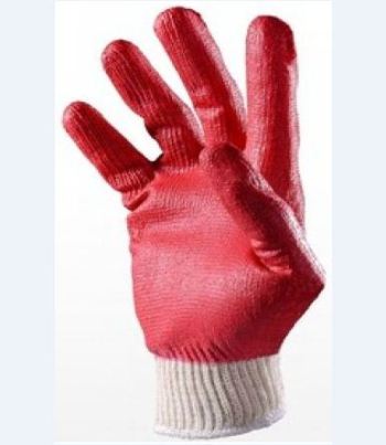 Safety Latex Dipping Cotton Glove 9inch Red 10 Gauge Cheap