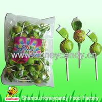 Twist Lollipop Candy with Bubble gum filling
