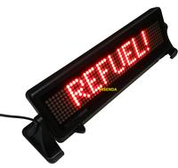 LED text display car Russian Spain with remote control,multi-language,car message sign animated,Red