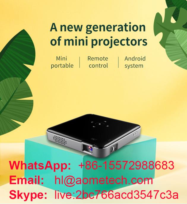 Aome S80 Android 7.1 OS DLP mini portable projector wifi wireless for phone home theater LED pico 