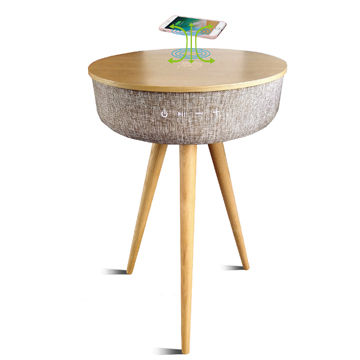 Wireless Charge Multimedia Table Speaker, 2 Extra USB Charging Ports