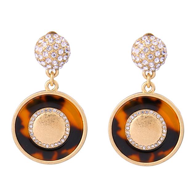 Wholesale Women Fashion Gold Coin Earrings