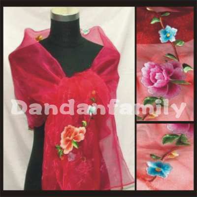 traditional chinese handwork double-face needlework scarves