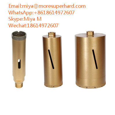 vacuum brazed diamond core bits for construction materials coring miya@moresuperhard.com