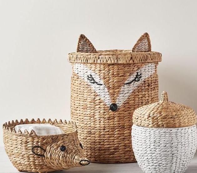 Animal Hamper Basket Storage Home Decor