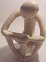 African Drummer Kisii Stone Statue For Interior Décor