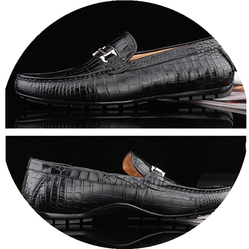 Crocodile Leather Shoes Men S Lazy