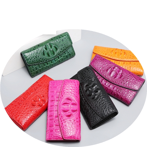 Large-Capacity Crocodile Leather Wallet Women's Long Section 2022 New Women's Leather Handbag