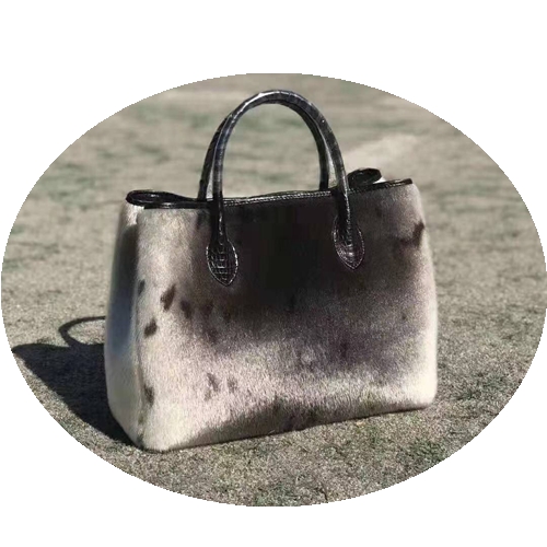 Fur Shoulder Bag Leather Handbag Women