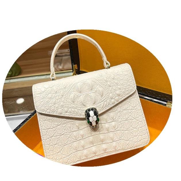 Leather Crocodile Pattern Snake Head Envelope