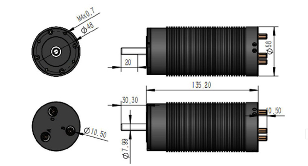 10KW High Power DC Brushless Motor