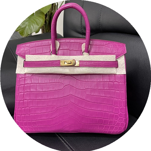 Nile Crocodile Platinum 25 Matte Pure Water Dyed Crocodile Leather Bag European And American Fashion