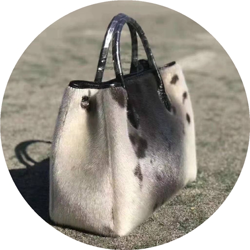 Fur Shoulder Bag Leather Handbag Women