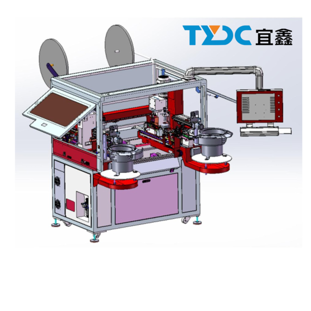Fully automatic double head rubber shell inserting machine