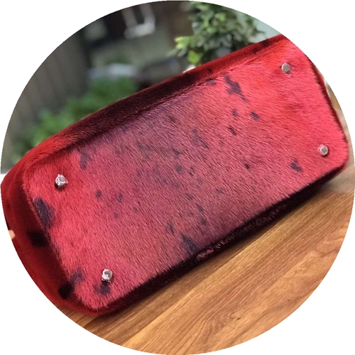 Fur Shoulder Bag Leather Handbag Women
