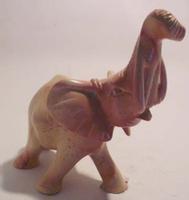 Small Brown Elephant Stone Carving 