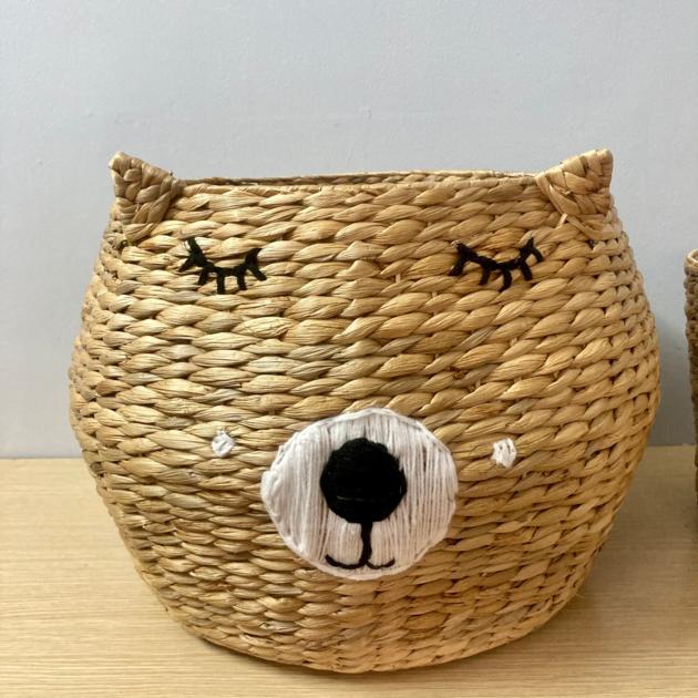 Animal Hamper Basket Storage Puppy Shaped Eco Friendly Material