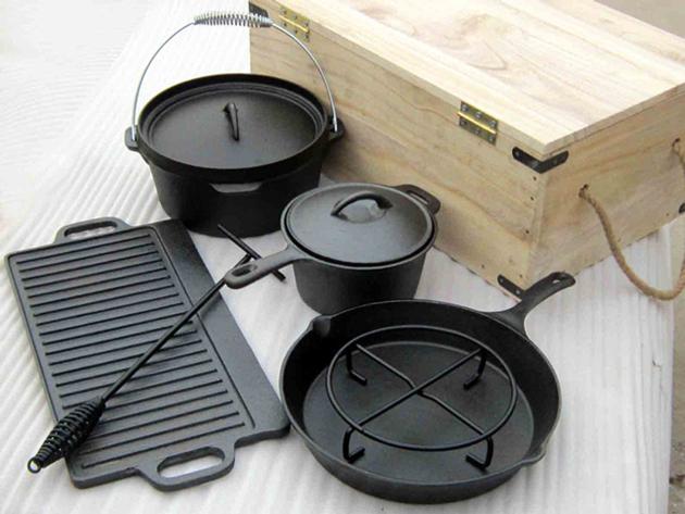 Flat Iron Skillet Set