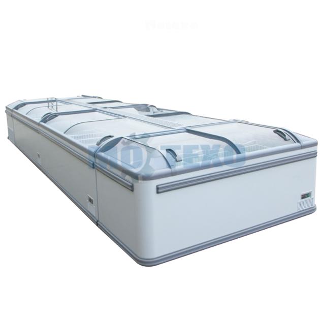 Supermarket used display frozen food commercial deep freezer