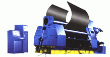 W12 series hydraulic plate coiling machine with 4 rollers