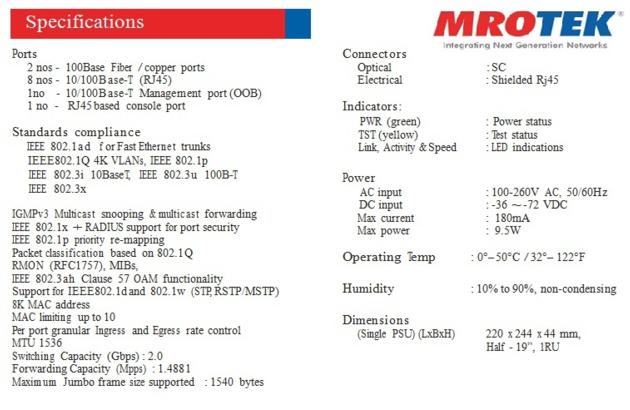 MRO TEK Ethernet Edge Access Multiplexer