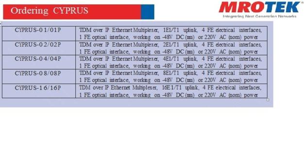 MRO TEK Cyprus TDM Over IP