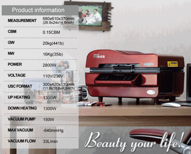 St 3042 3D Multifunction Vacuum Sublimation