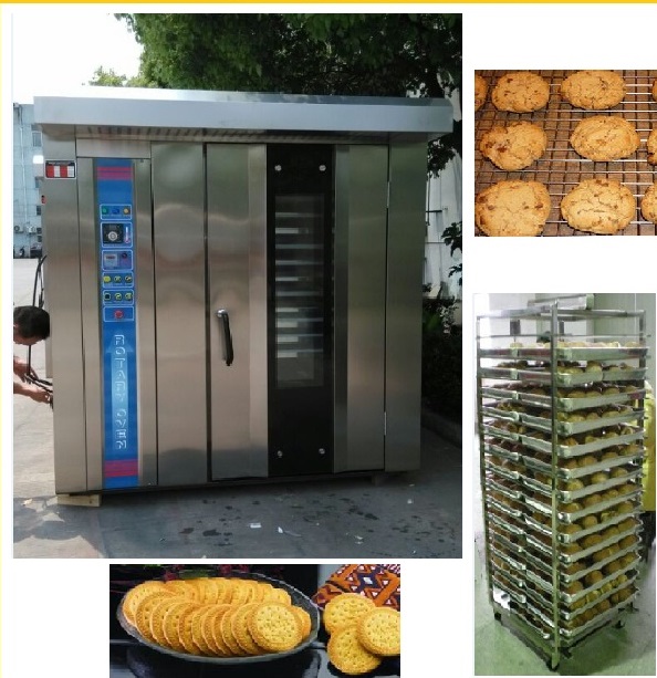 Commercial 32 Trays Rotary Oven Gas / Electric / Diesel Bread Baking Equipment