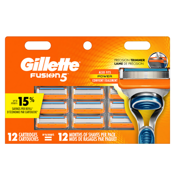  Gillette Fusion5 Men's Razor Blades, 12 Blade Refills for wholesale