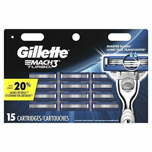 Gillette Mach3 Turbo Men's Razor Blades, 15 Blade Refills for wholesale 