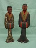 Chinese Antique Woodcarving, HandicraftColored Wooden Figurine