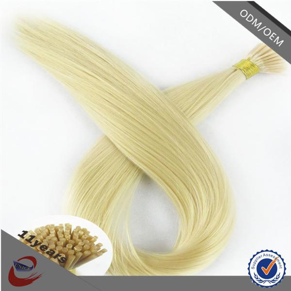 Hot Selling Top Quality Raw European Vigin Unprocessed Stick I Tip Hair Extension Wholesale