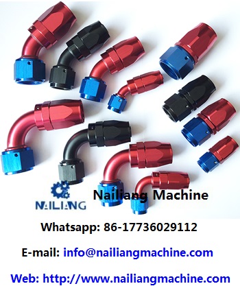 Aluminum AN8 Non-Swivel Red/Blue Hose ends Universal AN Fittings Fuel Hose Fittings