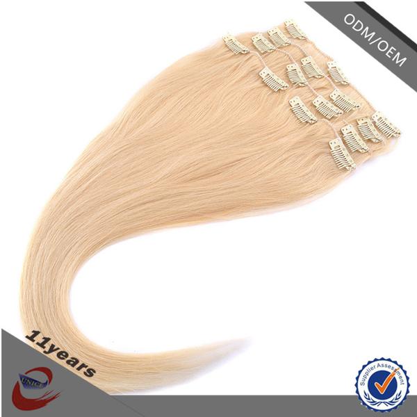 Alibaba Factory Price High Quality Brazilian Cheap 100% Human Hair Clip in Hair Extension
