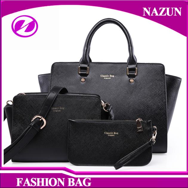 2017 new design OEM service fashion lady handbag with long strap PU design handbag