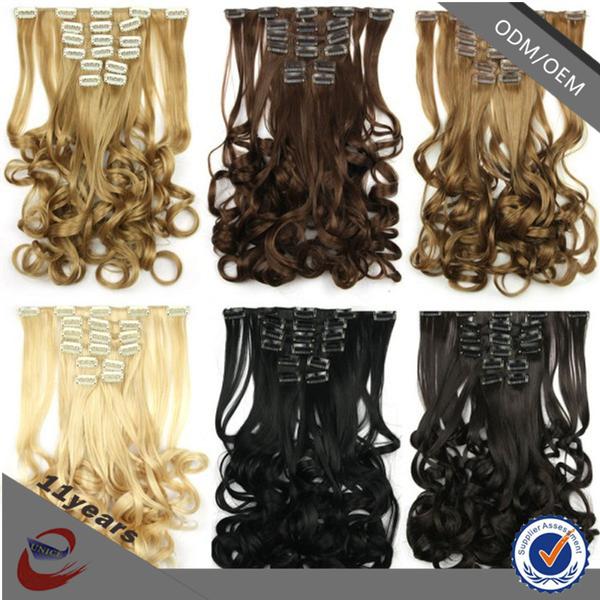 Best Selling Products One Piece Clip in Hair Extensions Free Sample , Clip in Curly Hair Extension