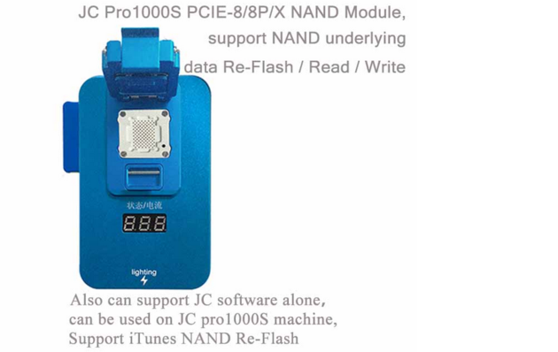 JC Pro1000S PCIE-8 NAND Test Fixture Iphone 8/8P/X Underlying Data Programmer