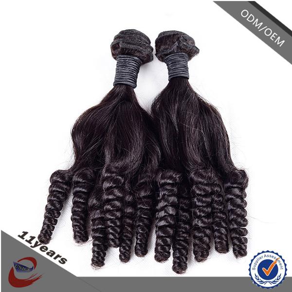 Hot sale Top Grade 1b# No Shedding Virgin Peruvian Mongolian Aunty Funmi Hair Bouncy Curls