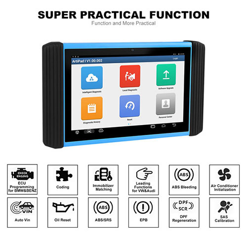 TOPDON ArtiPad I Tablet OBD2 Scanner All System ECU Coding Reprogramming WIFI BT