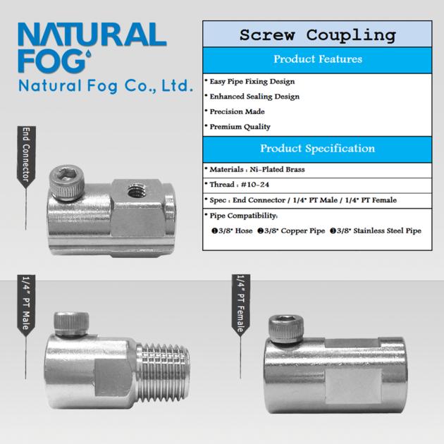 Natural Fog Mist System Screw Fitting