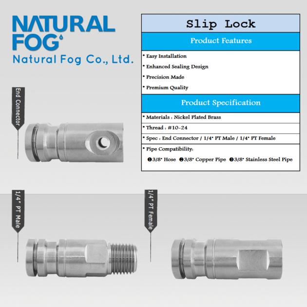 Taiwan Natural Fog Sliplock Fitting