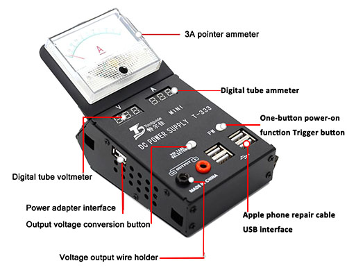 Toolguide T-333 Mini Multimeter Smart DC Power Supply