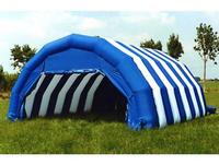 Inflatable Tunnel Tent in blue strip